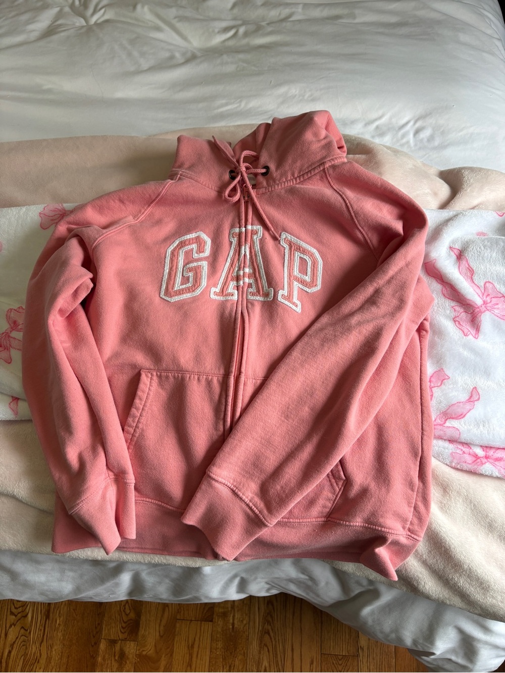 GAP coral pink women’s zip up